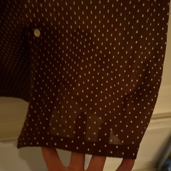 Vintage 70’s Mervyn’s Polka Dot Single Stitch Top M Costal Grandpa Old Money - Picture 8 of 16